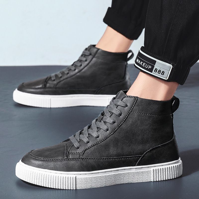 Color: A967 grey, Size: 43 - Men&#39;s high top British Martin boots