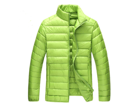 Color: Hooded navy blue, Size: XXL - Autumn and winter new men&#39;s down jacket large size casual short paragraph collar thin men&#39;s down jacket