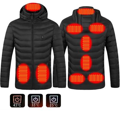 Color: Black Zone9, Size: M - New Heated Jacket Coat USB Electric Jacket Cotton Coat Heater Thermal Clothing Heating Vest Men&#39;s Clothes Winter