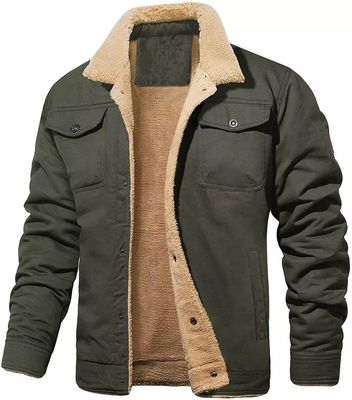 Color: Army Green, size: XXXL - Autumn And Winter New Men&#39;s Jacket Hooded Fleece-lined Mid-length Overalls
