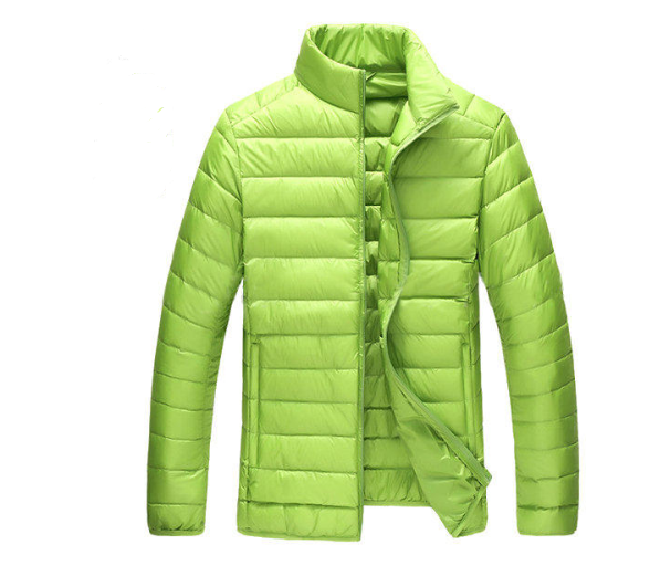 Color: Hooded navy blue, Size: L - Autumn and winter new men&#39;s down jacket large size casual short paragraph collar thin men&#39;s down jacket