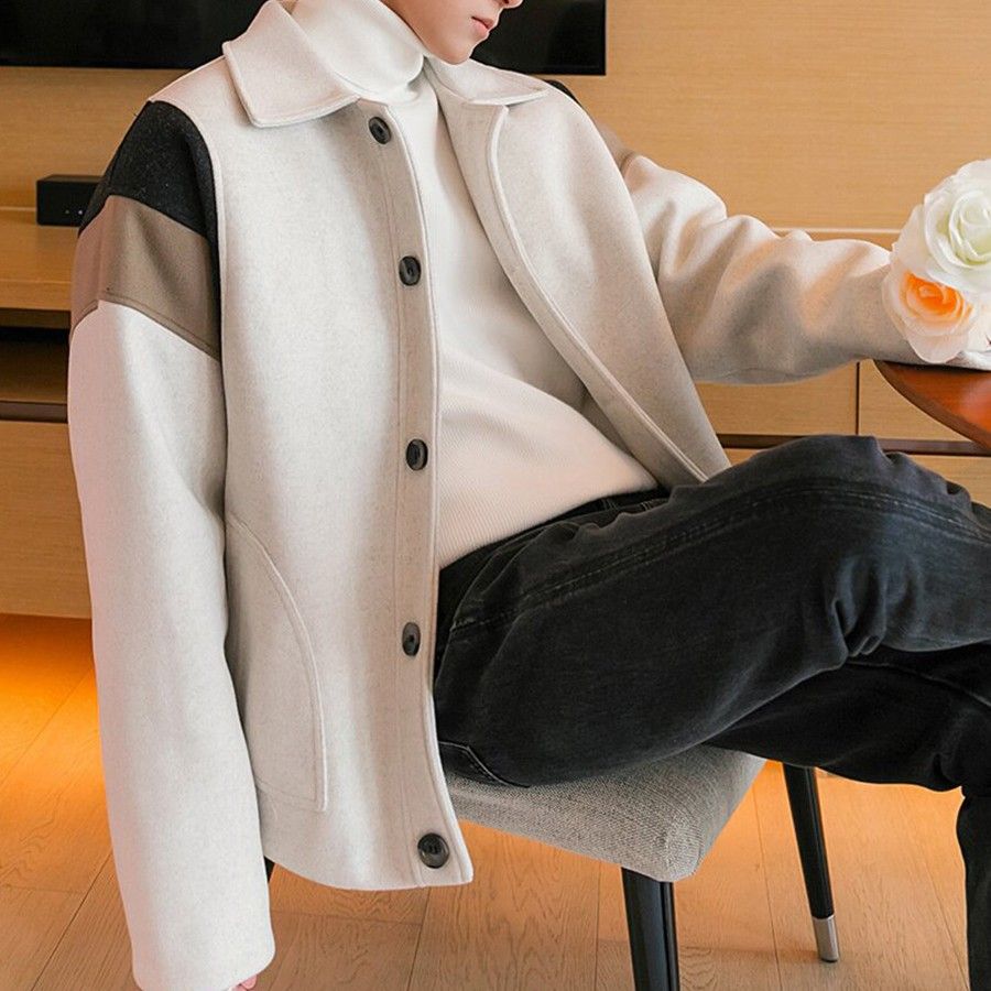 Men&#39;s Winter Korean Casual Woolen Jacket
