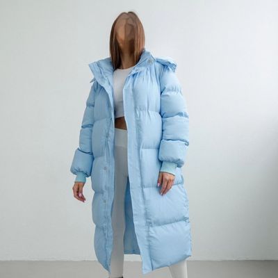 Women&#39;s Casual Autumn And Winter Long Loose-fitting Hoodie Long Sleeve Zipper Thermal Vest Cotton-padded Coat