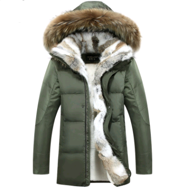 Color: Green, Size: 5XL - 2021 new down jacket men&#39;s long section Korean youth lovers men&#39;s winter large size coat thickening