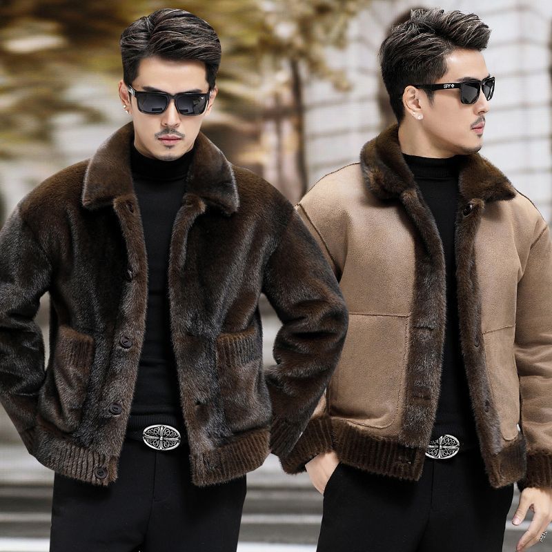 Men&#39;s Fur Chenille Coat