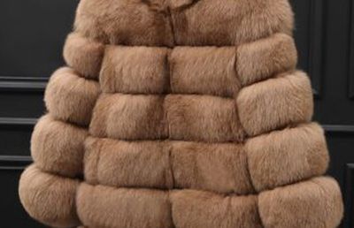 Color: Camel, Size: 4XL - New faux furry slim mink jacket short faux fur fur coat female
