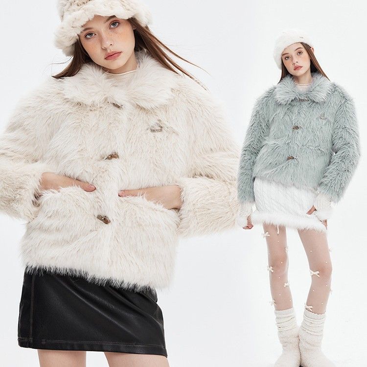 European And American Cashmere Fur High-grade Coat For Women