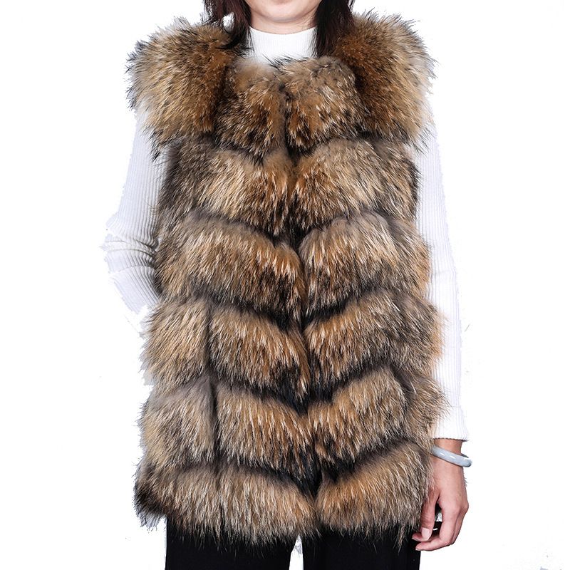 Color: Raccoon Fur Vest, Size: XS - Raccoon Fur Coat High-end And Fashionable