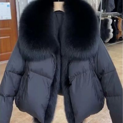 Winter New Fashion Loose Thick Cotton-padded Coat Western Style Fur Collar Slimming Women&#39;s Fashion