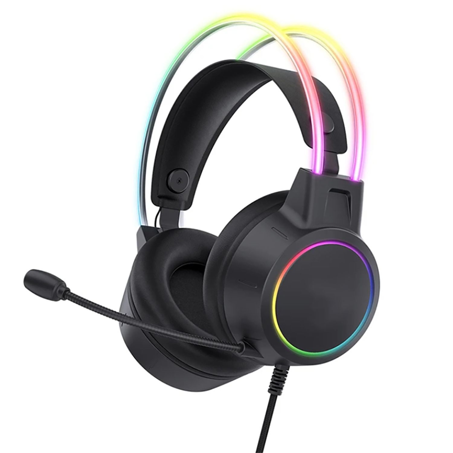 X15 Pro Onikuma Rgb Headphones with HD Flexible Mic 3.5mm Gaming Earphones for Xbox Ps5 Ps4 Switch Black