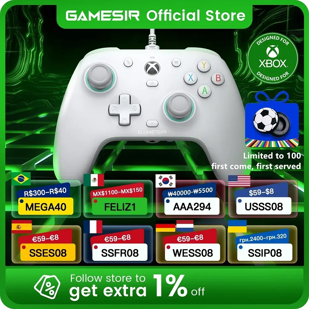 Color: Black, Ships From: United States - GameSir G7 SE Xbox Gaming Controller Wired Gamepad for Xbox Series X, Xbox Series S, Xbox One, with Hall Effect Joystick