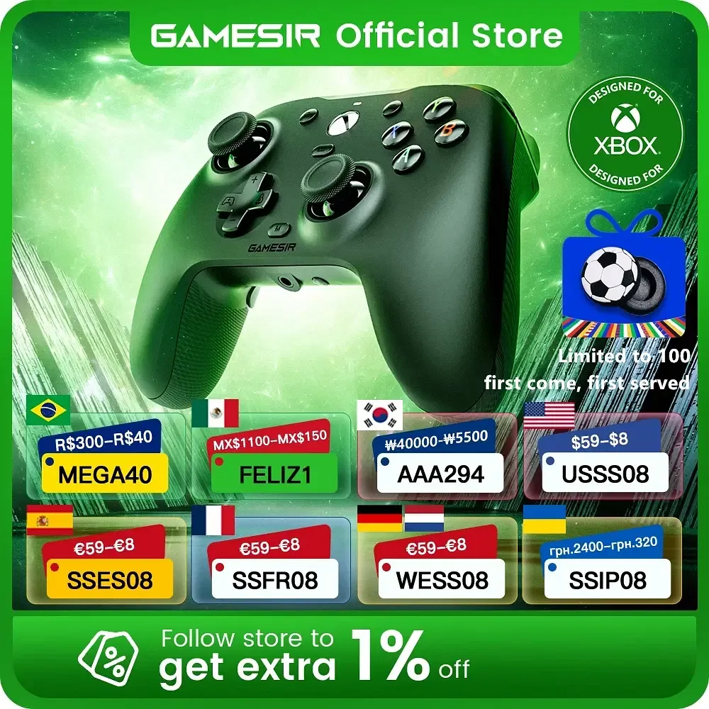 Color: WHITE, Ships From: CHINA - GameSir G7 Xbox Gaming Controller Wired Gamepad for Xbox Series X, Xbox Series S, Xbox One, ALPS Joystick PC, Replaceable panels