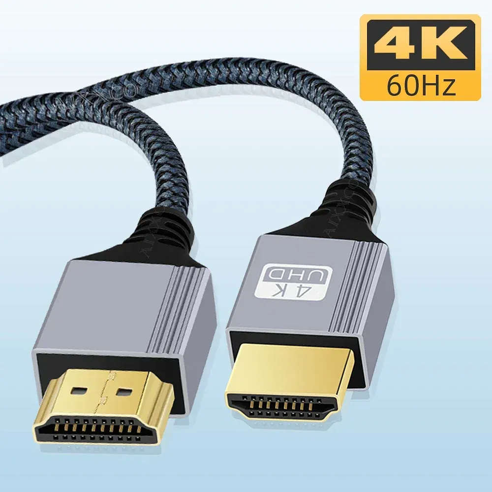 Length: 1.5m - HDMI-Compatible Cable 2.0 Wire 4K 60Hz for Xiaomi Xbox PS5 PS4 Laptops HDMI-Compatible Splitter Digital Cable Cord 2m 3m 5m 10m