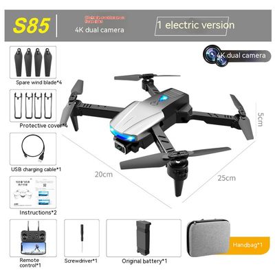 Color: 4K Dual Camera, Specification: Single Battery Version - S85 Three-side Obstacle Avoidance UAV 4K Aerial Photography HD Dual Camera Four-axis