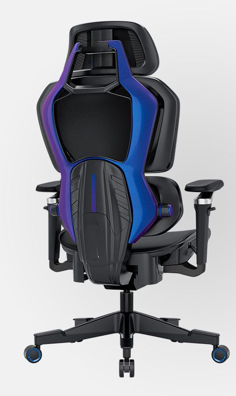 Color: 2Dream Blue Without Footrest - Ergonomic Gaming Chair Men&#39;s Waist Reclining