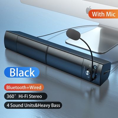 Color: 4 Upgraded version - Small Speaker Subwoofer USB with Microphone Bluetooth Wired Universal