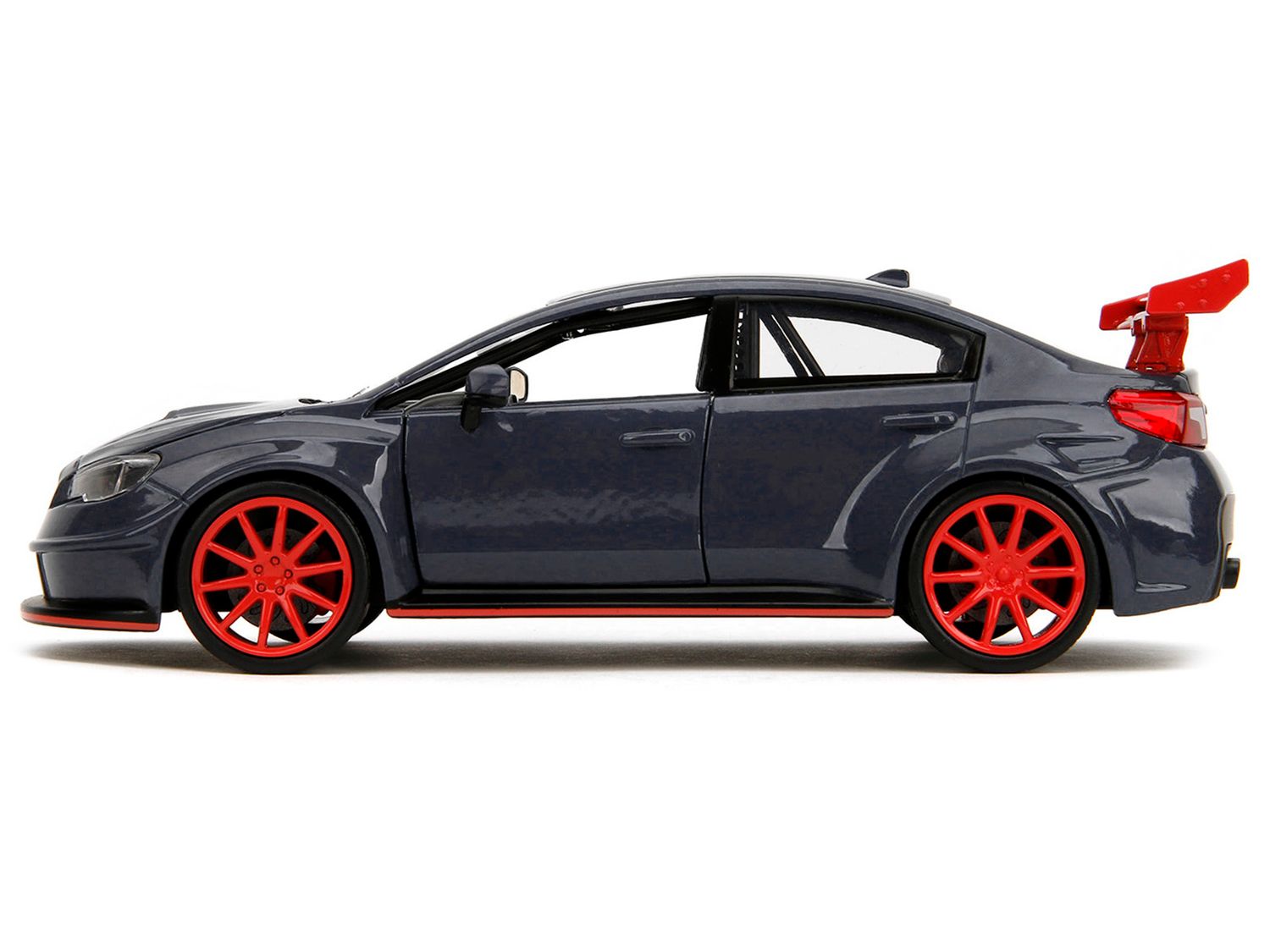 2016 Subaru WRX STI Widebody Dark Blue and Yuji Itadori Diecast Figure &quot;Jujutsu Kaisen&quot; (2020-2023) TV Series &quot;Anime Hollywood Rides&quot; Series 1/24 Diecast Model Car by Jada
