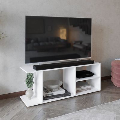 Goodwood Minimalistic Tv Stand for 65-Inch TV With 5 Open Shelves