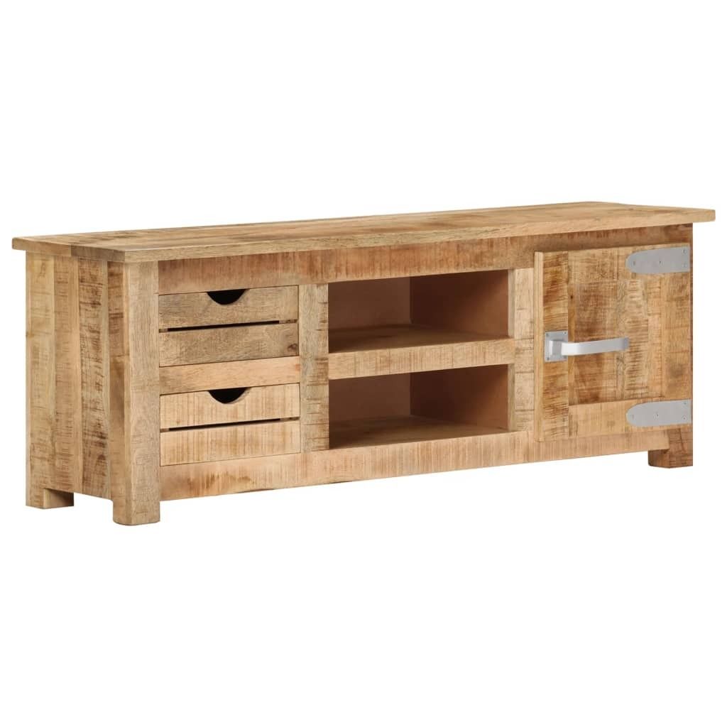 vidaXL TV Stand 43.3&quot;x11.8&quot;x15.7&quot; Rough Mango Wood