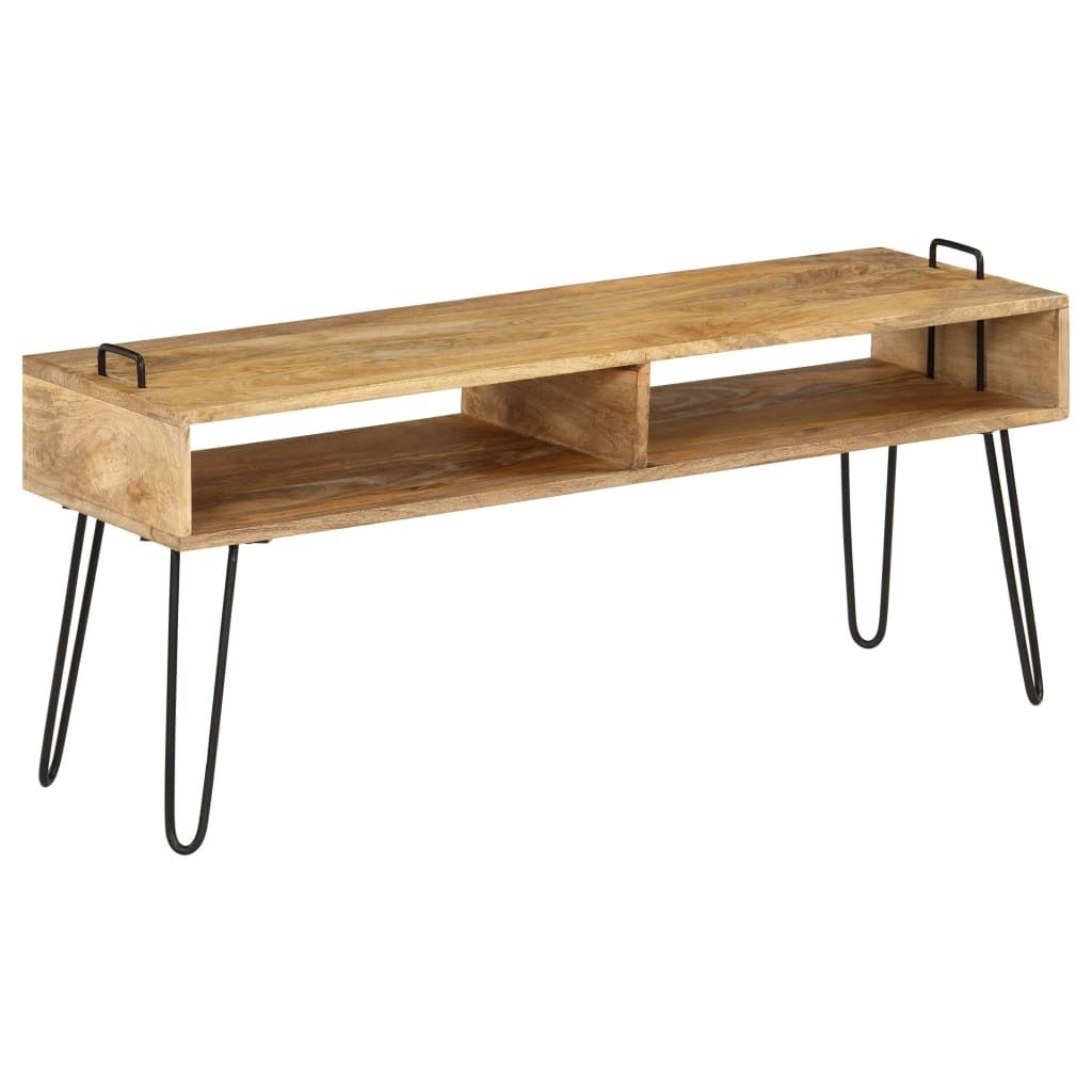 vidaXL TV Stand Solid Mango Wood 43.3&quot;x13.8&quot;x17.7&quot;