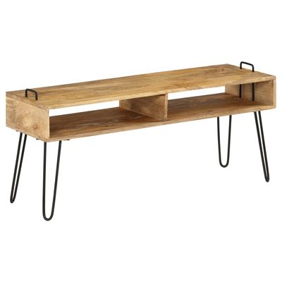 vidaXL TV Stand Solid Mango Wood 43.3&quot;x13.8&quot;x17.7&quot;