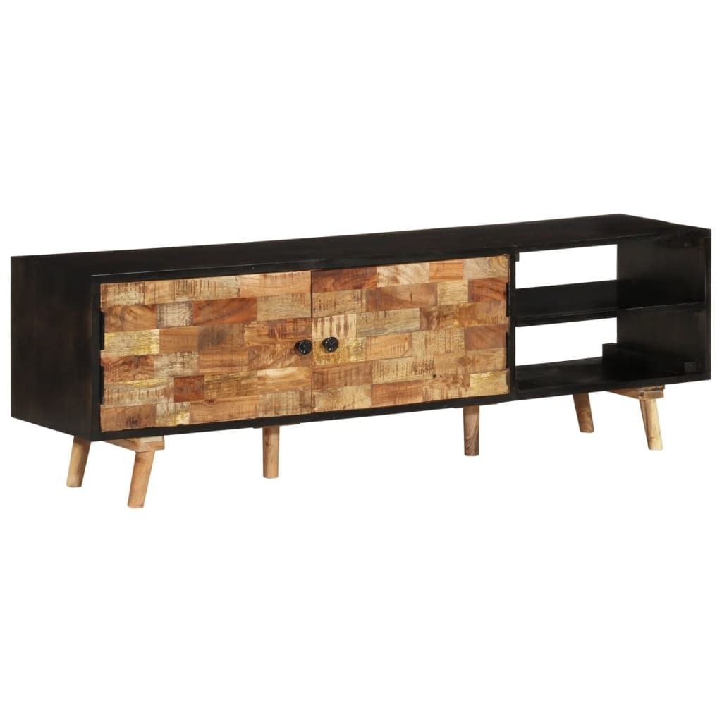 TV Stand 55.1&quot;x11.8&quot;x17.7&quot; Rough Mango Wood and Solid Wood Acacia