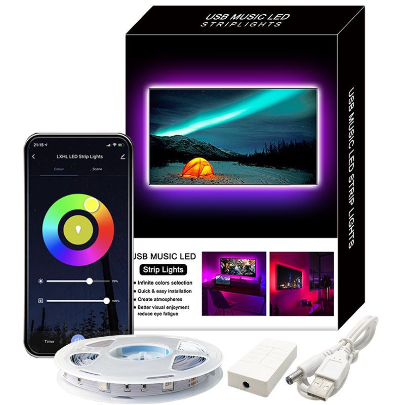 style: D - WiFi USB light with 5V Graffiti Light With DIY Music TV Light With Alexa Voice Control