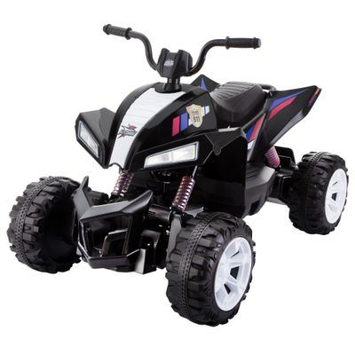 24V 4WD Kids Ride on car, 24V Kids Ride on ATV Powerful 4-Wheeler Easy-Drag Electric Car, Big Battery, Soft Brake, Full Metal Suspension, Bright Headlights &amp; Music, Black