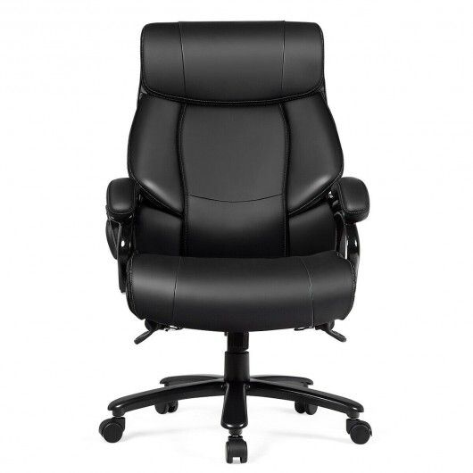 Big &amp; Tall 400lb PU Leather Massage Office Chair-Black