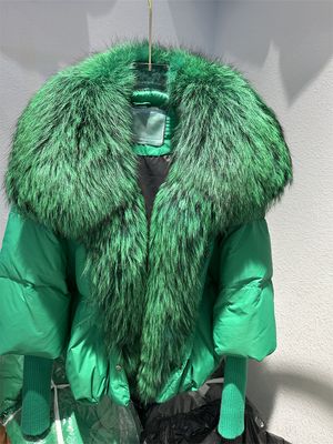 Color: Grass Green, Size: XL - White Duck Down Jacket Niche Design Women&#39;s Clothing