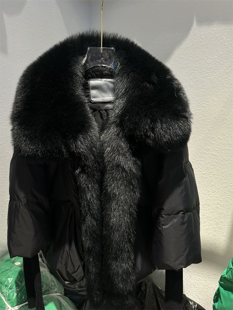 Color: All Black, Size: XL - White Duck Down Jacket Niche Design Women&#39;s Clothing