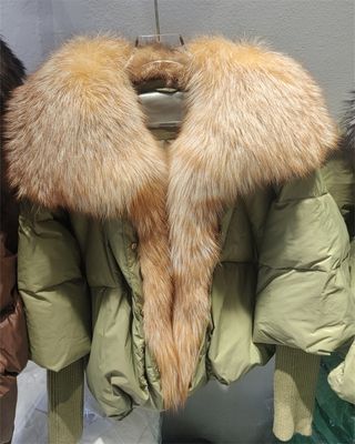 Color: Army Green Crystal, Size: M - White Duck Down Jacket Niche Design Women&#39;s Clothing