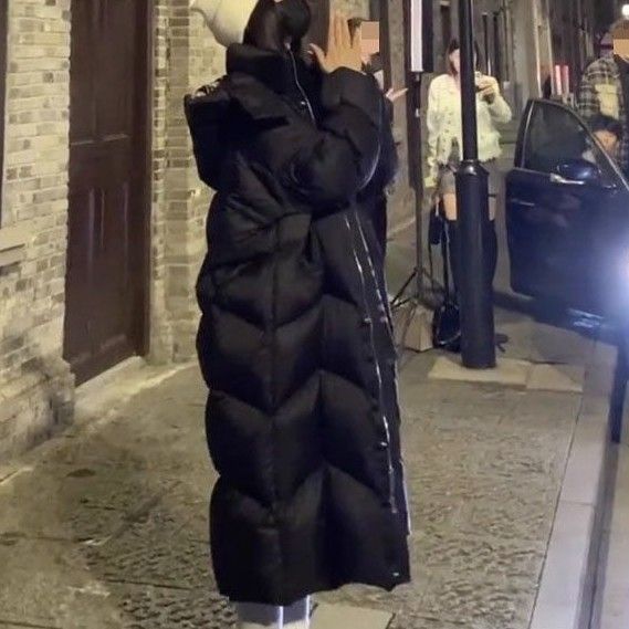 Winter Cotton Dress Women&#39;s Mid-length Coat