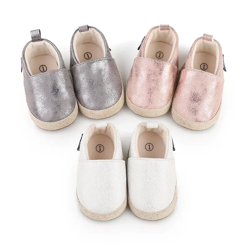 Color: Pink, Shoe Size: 0.5 - Baby Boys Girls First Walkers Children Fashion Cute Soft Bottom Non-Slip Toddler Shoes Retro Soild Color Casual Shoes 0-18M