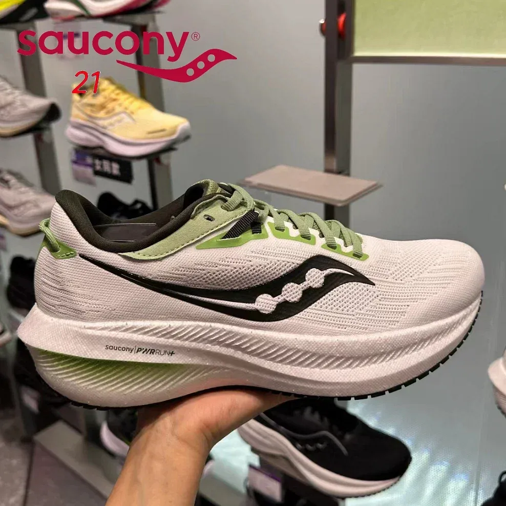 Color: Blue, Shoe Size: 40 - 2023 NEW Original Saucony Triump-h 21 Victory Runner Speed Cross Running Casual Shoes Men Women Cushioning Race Road Sneakers