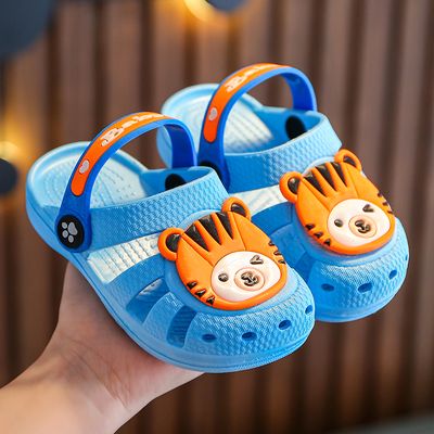 Color: Light Blue, Child size: 20.5 - Boy'S Sandals, Children'S Baby Slippers, Baotou