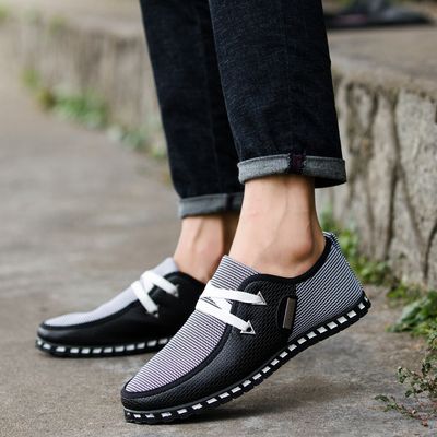 Color: Black, Size: 43 - Influx male lazy driving shoes casual wild tide men&#39;s shoes peas shoes men&#39;s shoes
