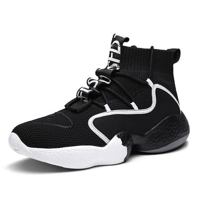 Color: Black white, Size: 45 - SPLASH Mens Hi-Top Winter Sneakers