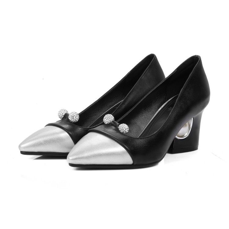 Color: Black, Size: 41 - Rhinestone matching single shoe