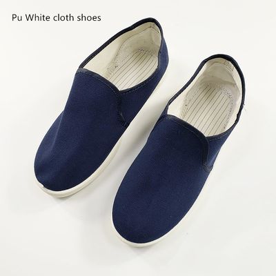 Color: Pu White cloth shoes, Size: 35 - Net top static shoe
