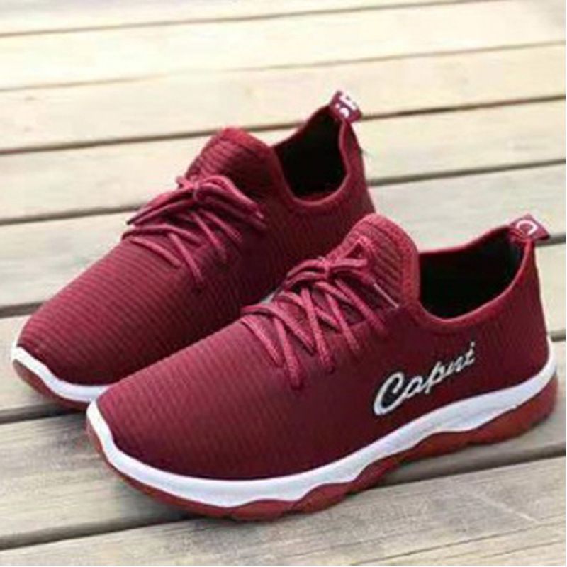 Color: 5Red, Size: 36 - Ladies leisure sports non-slip flat shoes
