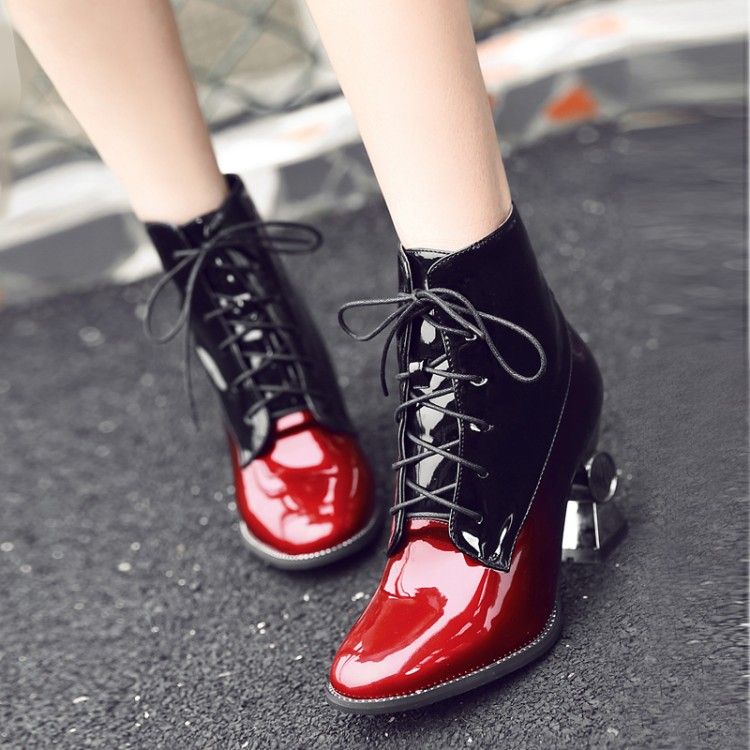 Color: Black, Size: 35 - Boots with chunky heels