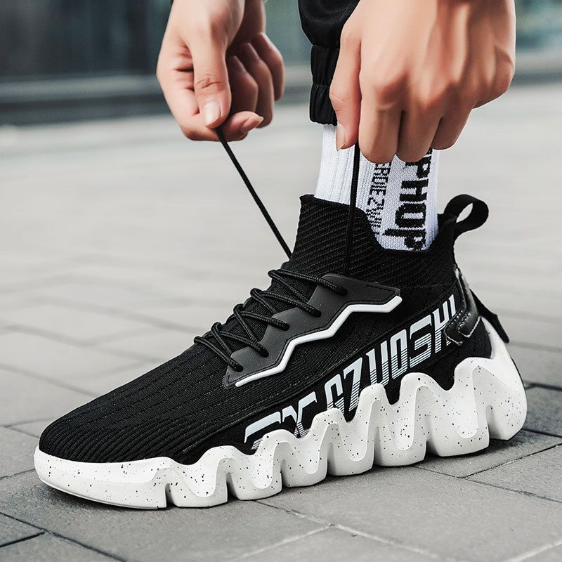 Color: Black, Size: 42 - Lace-up outdoor men&#39;s shoes