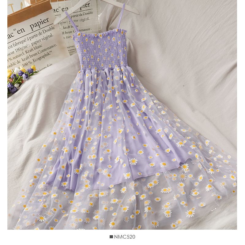 Color: Purple A, Size: One size - Women Dresses Summer V Neck Floral Print Boho Beach Dress