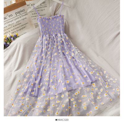 Color: Purple A, Size: One size - Women Dresses Summer V Neck Floral Print Boho Beach Dress