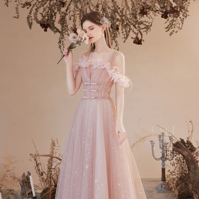 Women's Fashion Temperament Host Bridesmaid Dress