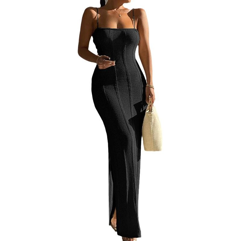 Color: Black, size: M - Women&#39;s Fashionable Knitted Dress Sweater
