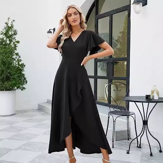 European And American Satin Women&#39;s Evening Dress