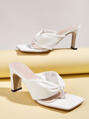 Size: 37, Color: White - Women&#39;s High Heel Summer Sandals