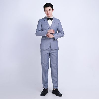 Color: Grey, style: A-S, Size:  - Men&#39;s Fashionable And Handsome Evening Dress Suits
